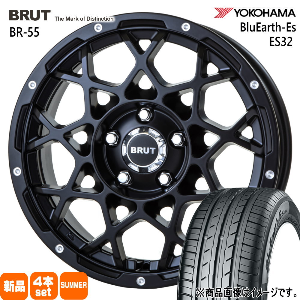 エクストレイル T30 T31  ヨコハマ 215/65R16 98H  BluEarth-Es ES32 夏用 サマータイヤ BRUT BR-55