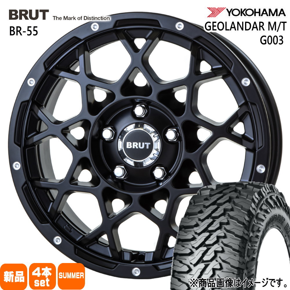 エクストレイル T30 T31　デリカD:5  ヨコハマ 215/70R16 100/97Q LT GEOLANDAR M/T G003 夏用 サマータイヤ BRUT BR-55