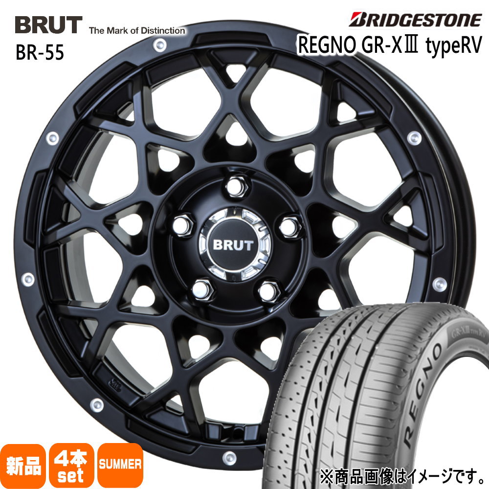 RAV4 ハリアー  ブリヂストン 225/60R18 100H REGNO GR-X3 type RV 夏用 サマータイヤ BRUT BR-55