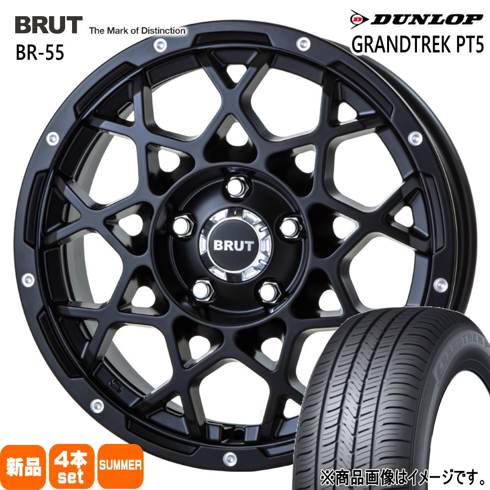 デリカD:5 エクストレイル T31  ダンロップ 225/70R16 103H GRANDTREK PT5 夏用 サマータイヤ BRUT BR-55