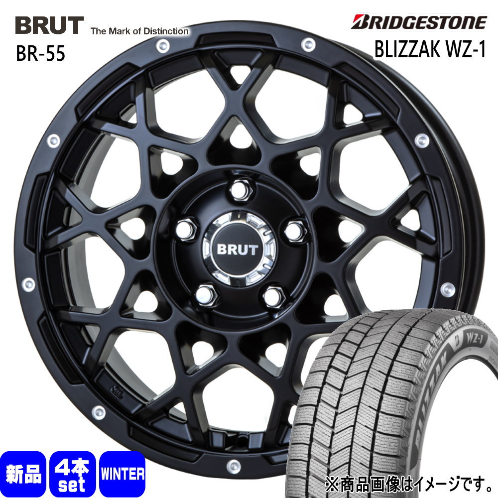 デリカD:5 アウトランダー  ブリヂストン 225/55R18 102Q XL BLIZZAK WZ-1 冬用 スタッドレスタイヤ BRUT BR-55