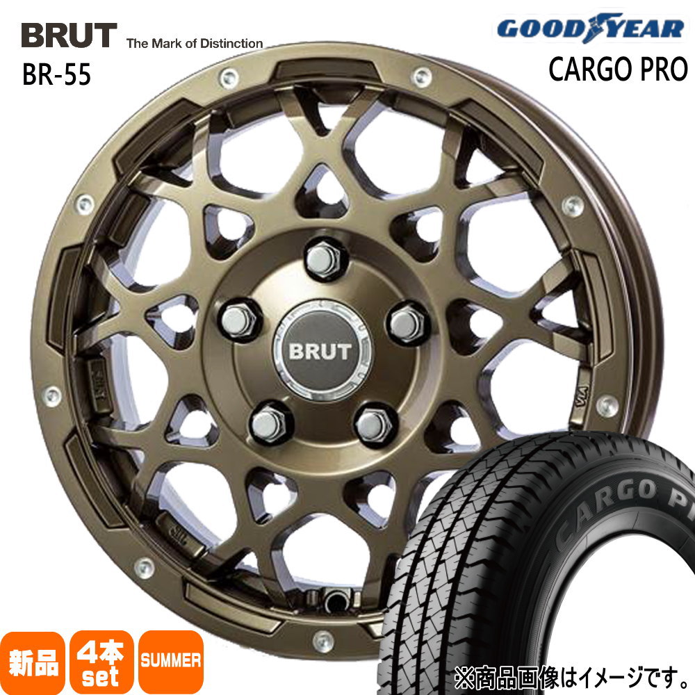 トヨタ タウンエーストラック S403/S413  グッドイヤー 175/80R14 99/98N LT CARGO PRO 夏用 サマータイヤ BRUT BR-55