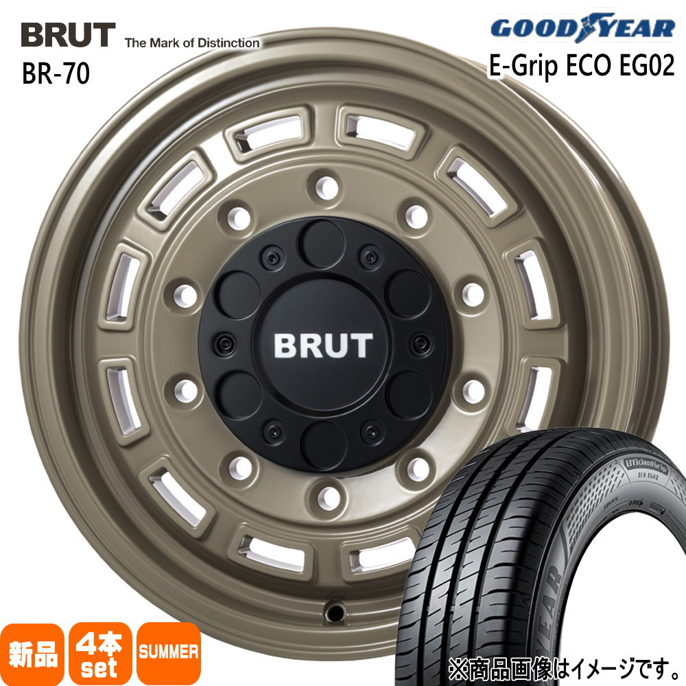 200系 ハイエース 専用  グッドイヤー 215/65R16 98H EfficientGrip ECO EG02 夏用 サマータイヤ BRUT BR-70