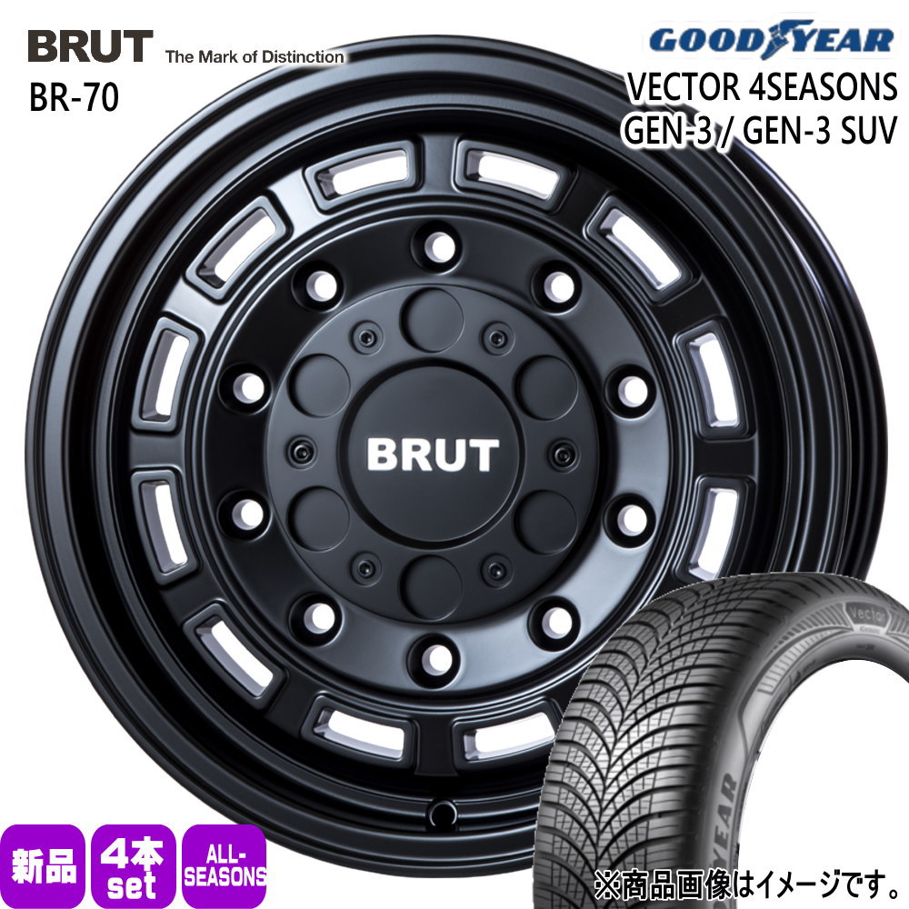 グッドイヤー - ライズ ロッキー 変わり種  215/65R16 102V XL VECTOR 4SEASONS GEN-3 夏冬兼用 オール時期タイア BRUT BR-70 車、バイク、自転車-自動車