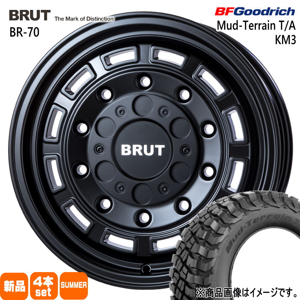 BFグッドリッチ - トヨタ ランクル 250 300 265/70R17 121/118Q LRE LT Mud-Terrain T/A KM3 夏用 朱夏タイア BRUT BR-70 車、バイク、自転車-タイヤ、ホイール-自動車