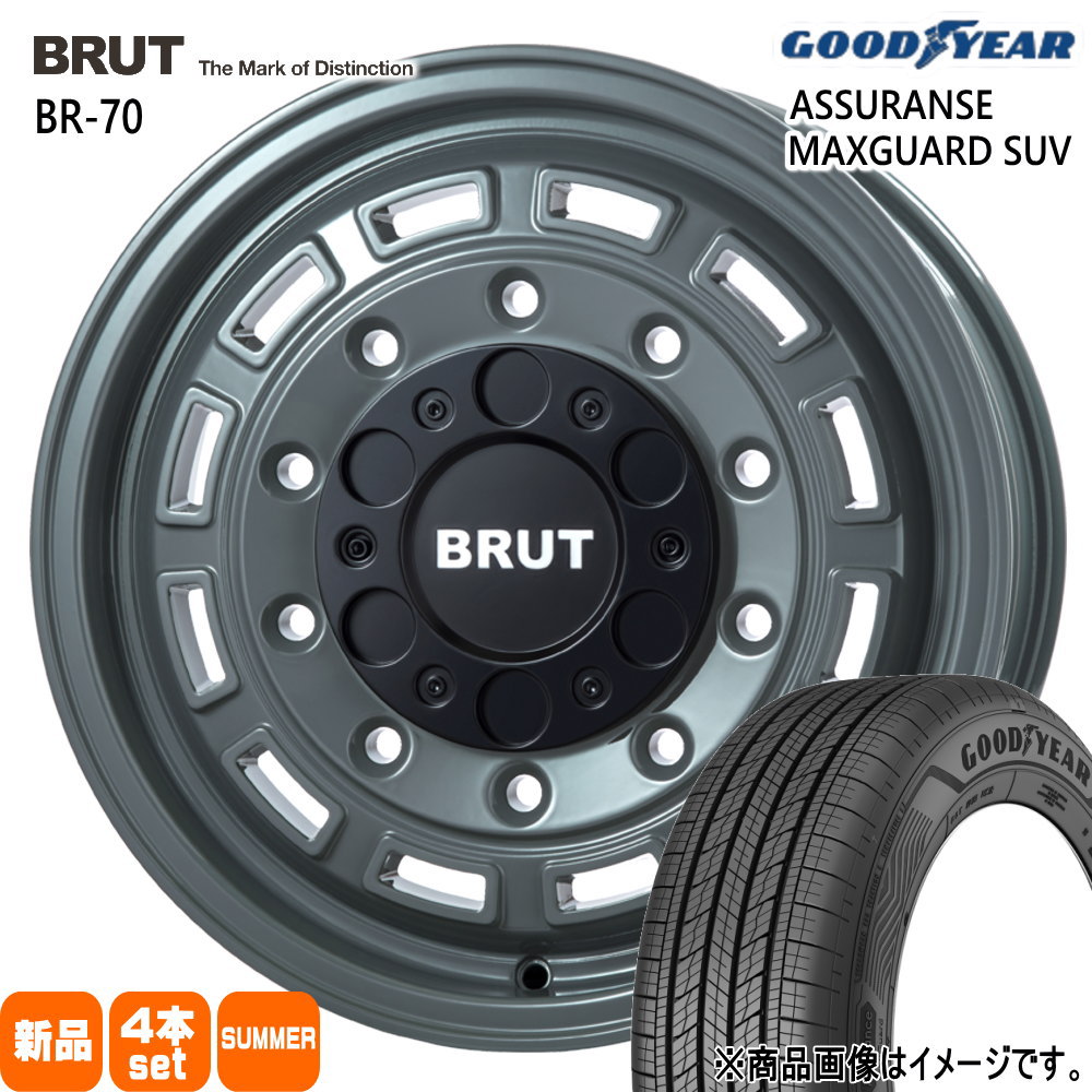 グッドイヤー - 200系 御機嫌はやりっ児 専用  215/65R16 98H ASSURANCE MAXGUARD SUV 夏用 朱夏タイア BRUT BR-70 夏タイヤ、ホイールセット-車、バイク、自転車