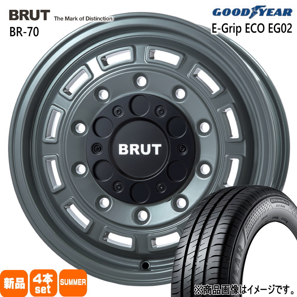 200系 ハイエース 専用  グッドイヤー 215/65R16 98H EfficientGrip ECO EG02 夏用 サマータイヤ BRUT BR-70