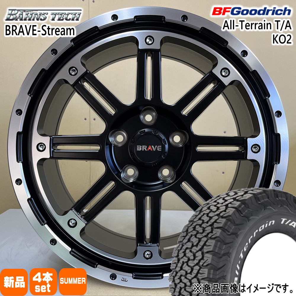 デリカD:5 RAV4 etc BFグッドリッチ オールテレーン T/A KO2 225/75R16 夏タイヤ BahnsTech BRAVE-Stream 7.0J 5穴 5/114.3 16インチ｜tireshop78