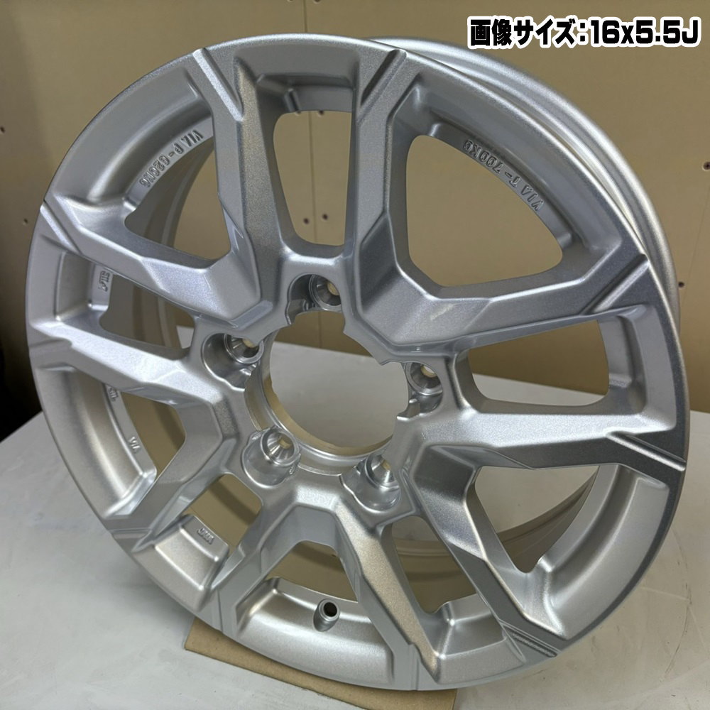 JB64 JB23 ジムニー 専用  ダンロップ 225/70R16  GRANDTREK AT5 夏用 サマータイヤ BAREROCK BISON 16インチの画像