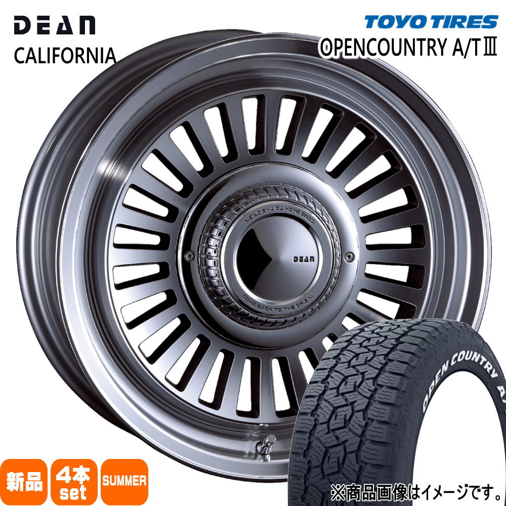 JB64 JB23 ジムニー 専用  トーヨータイヤ 215/70R16 100T OPENCOUNTRY A/T3 夏用 サマータイヤ DEAN CALIFORNIA
