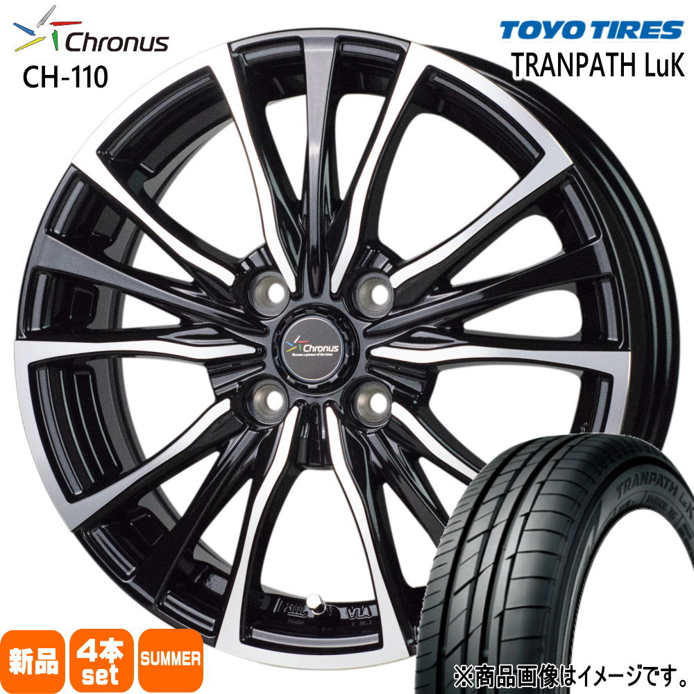 MRワゴン ウェイク タント etc トーヨータイヤ トランパス LuK 145/80R13 夏タイヤ Chronus CH 110 4.00B 4穴 4/100 13インチ : ch110 1340454100 luk 1458013 : タイヤショップ78