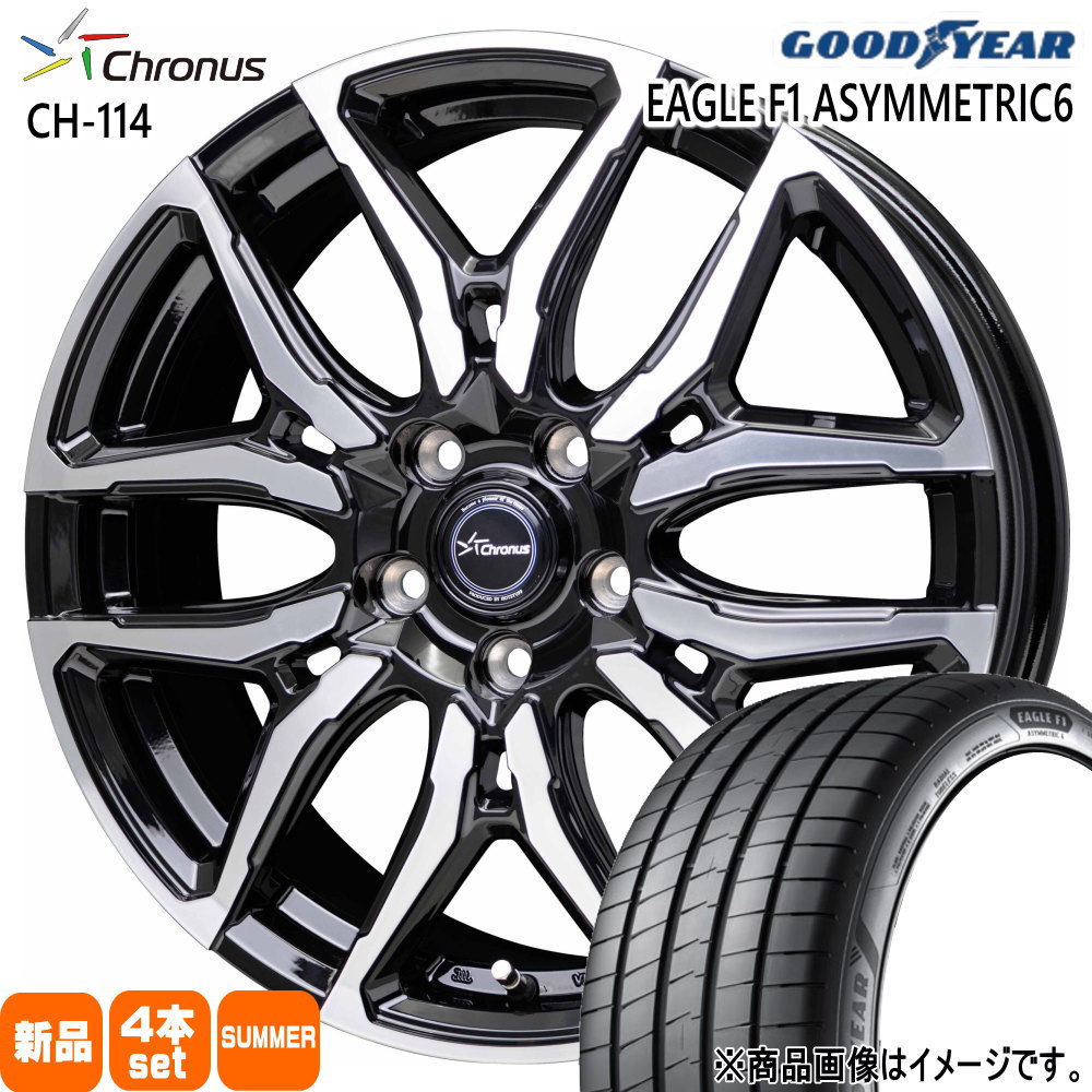 ZE4 インサイト シビック  グッドイヤー 235/40R18 95Y XL EAGLE F1 ASYMMETRIC6 夏用 サマータイヤ Chronus CH-114