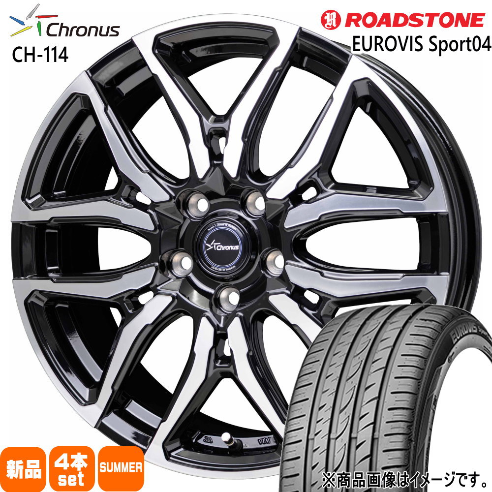 90系 ノア ヴォクシー SAI プリウスα ロードストーン 215/45R18 93W XL EUROVIS Sport04 夏用 サマータイヤ Chronus CH-114