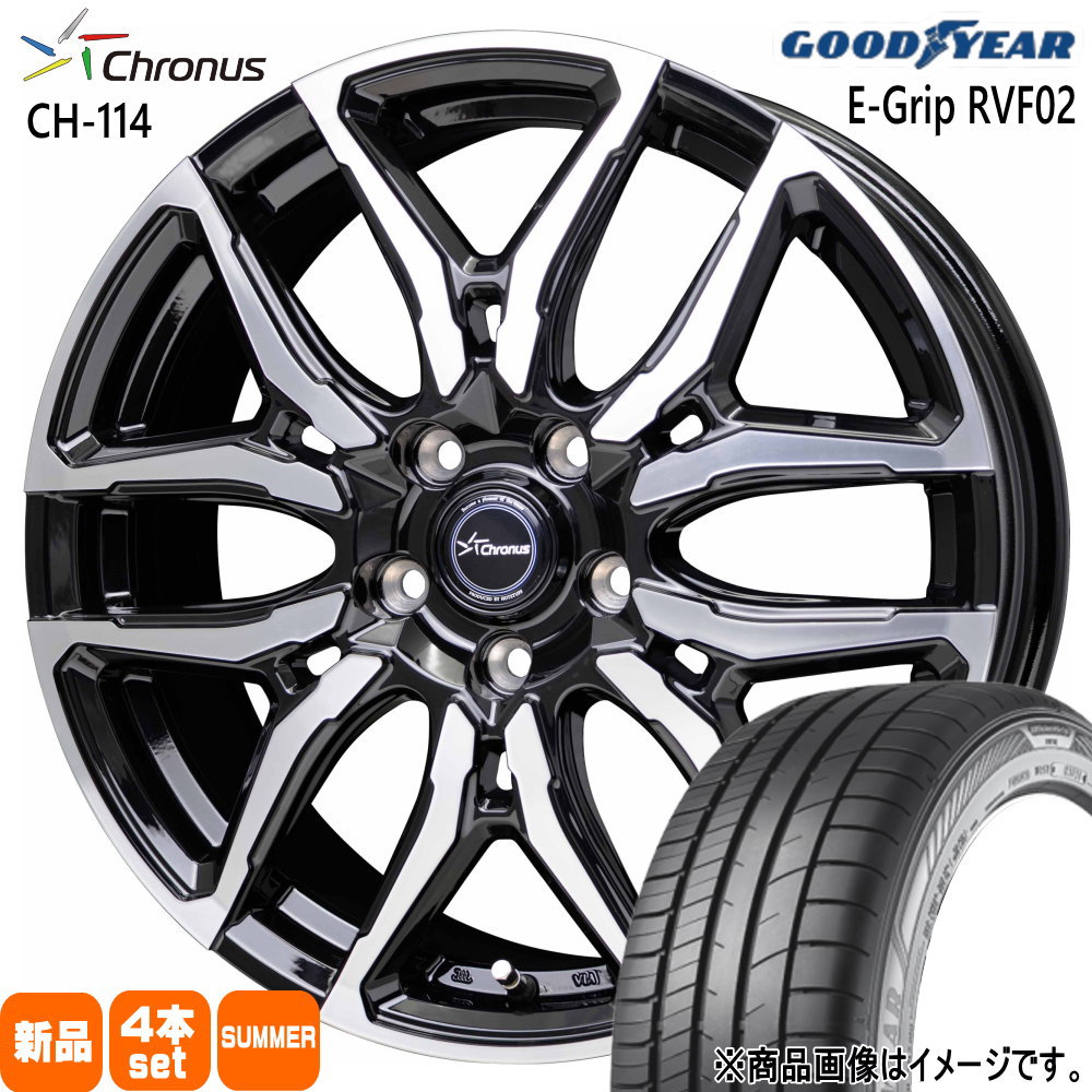 90系 ノア ヴォクシー MAZDA3 アクセラ  グッドイヤー 215/45R18 93W EfficentGrip RVF02 夏用 サマータイヤ Chronus CH-114