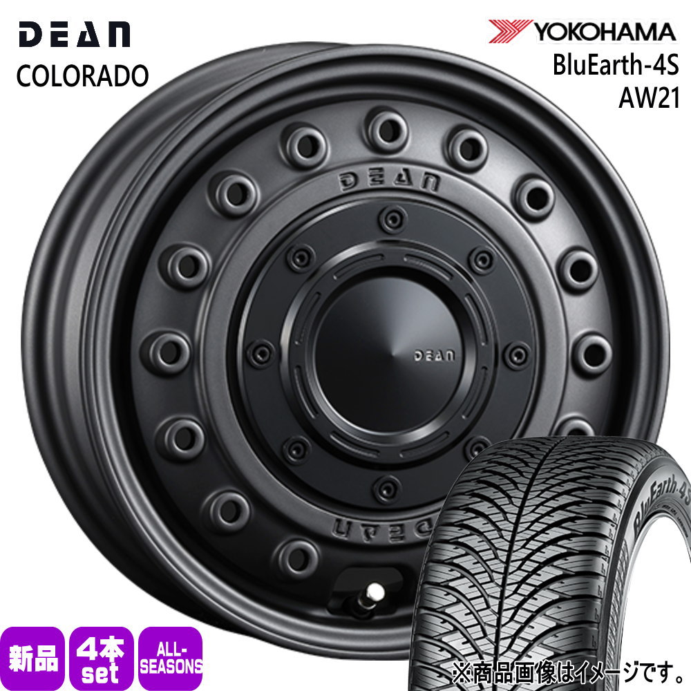 軽自動車 N BOX タント スペーシア デイズ ヨコハマ 155/65R14 75H BluEarth-4S AW21 夏冬兼用 オールシーズンタイヤ DEAN COLORADO
