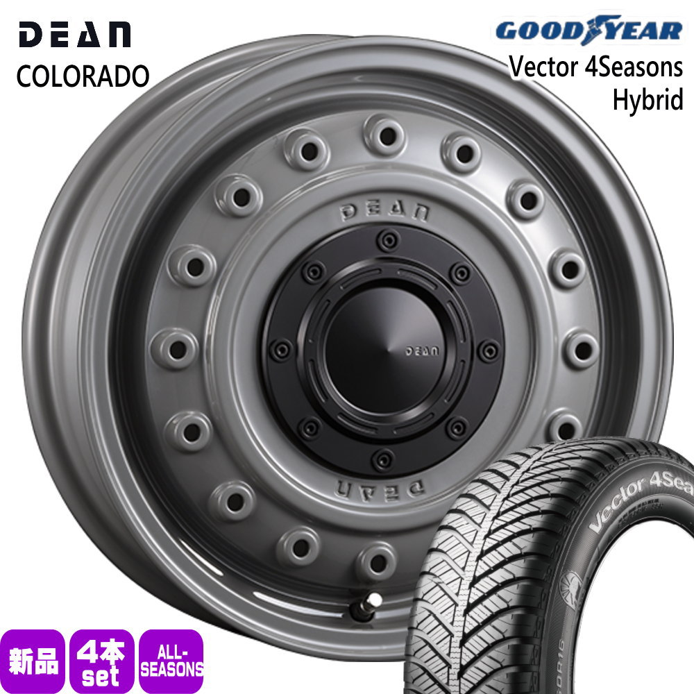 軽自動車 ハスラー デリカミニ4WD ハイゼット グッドイヤー 165/65R14 79H Vector 4Seasons Hybrid 夏冬兼用 オールシーズンタイヤ DEAN COLORADO