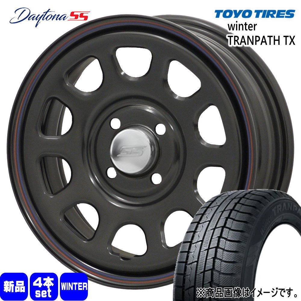 ウェイク タント スペーシアギア ハイゼット トーヨータイヤ winterTRANPATH TX 155/65R14 冬タイヤ MLJ Daytona SS 5.0J 4穴 4/100 14インチ : daytonass bk 1450424100 tx 1556514 : タイヤショップ78