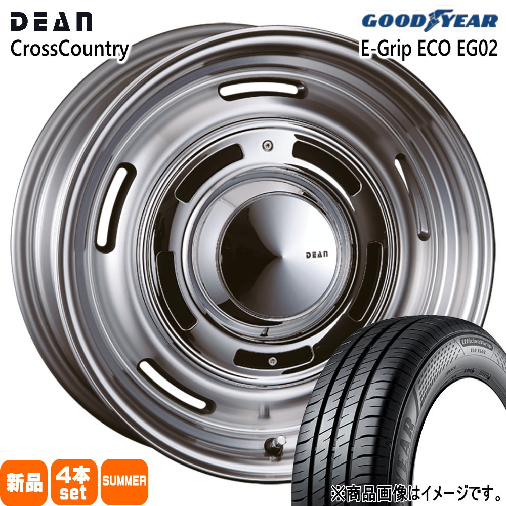 トヨタ ヤリス アクア ヴィッツ スペイド グッドイヤー 195/50R16 84V EfficientGrip ECO EG02 夏用 サマータイヤ DEAN CROSS COUNTRY 16インチ