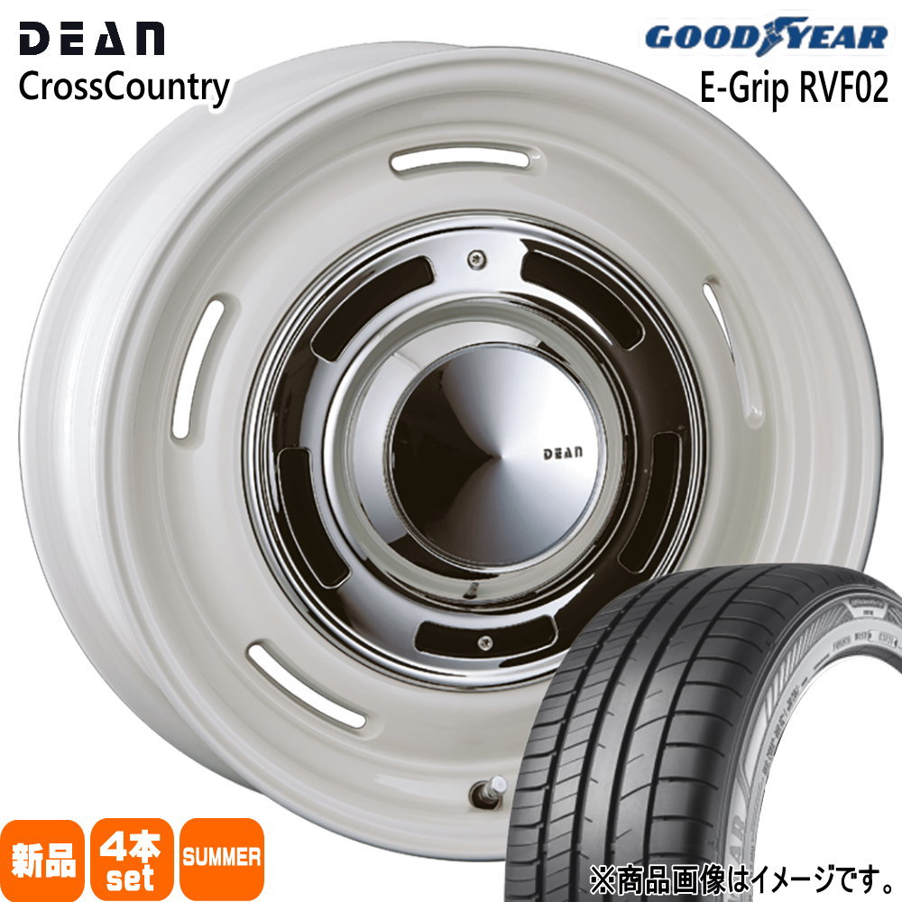 日産 E13 オーラ グッドイヤー 205/55R16 94V EfficentGrip RVF02 夏用 サマータイヤ DEAN CROSS COUNTRY 16インチ