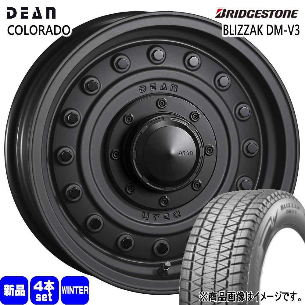 200系 ハイエース 専用  ブリヂストン 215/70R16 100Q BLIZZAK DM-V3 冬用 スタッドレスタイヤ DEAN COLORADO 16インチ
