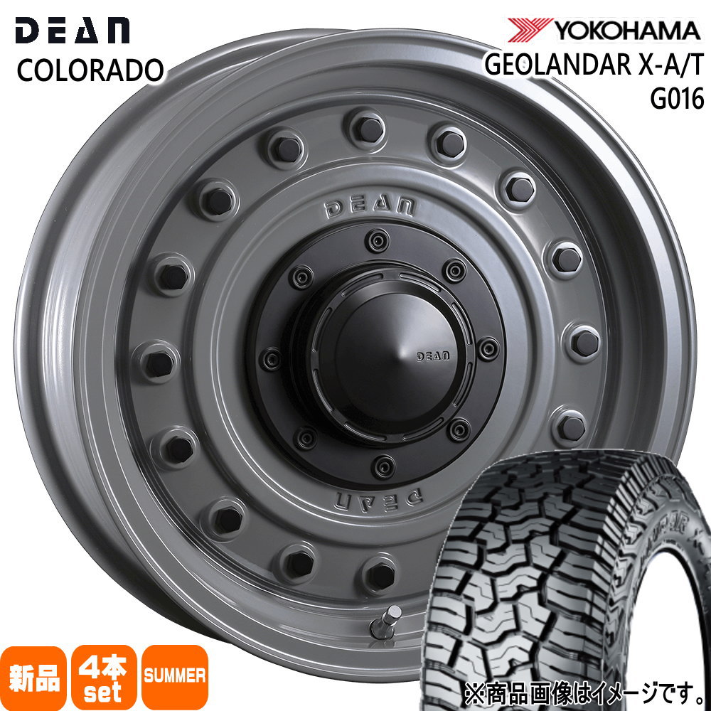 GEOLANDAR - JB64 JB23 ジムニー 専用  ヨコハマ 215/70R16 100/97Q LT X-AT G016 夏用 朱夏タイア DEAN COLORADO 16in 夏タイヤ、ホイールセット-車、バイク、自転車