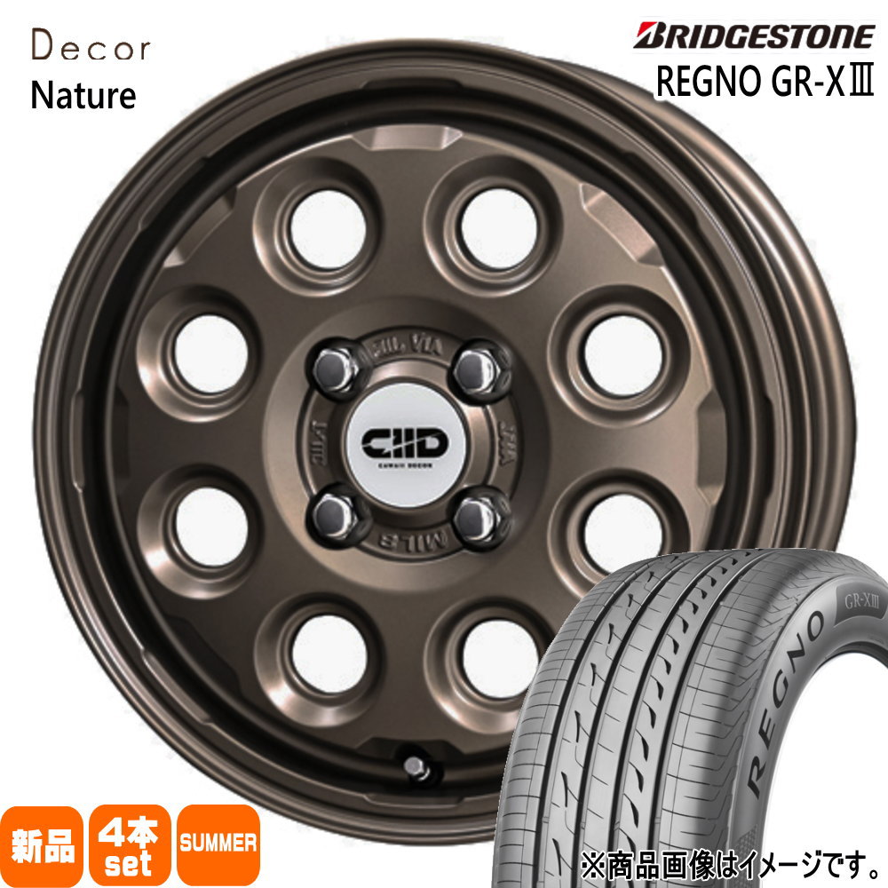 ハスラー デリカミニ4WD ハイゼット  ブリヂストン 165/60R15 77H REGNO GR-X3 夏用 サマータイヤ Decor Nature 15インチ