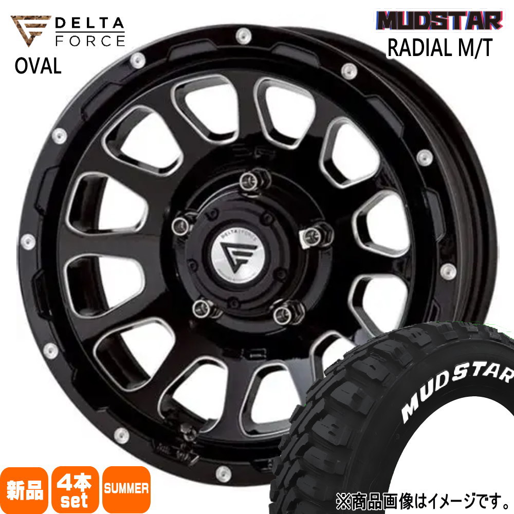 MUDSTAR - JB74 ジムニーシエラ JC74 ノマド 215/70R16 100T マッドスター RADIAL MT 夏用 炎節タイア DELTAFORCE OVAL