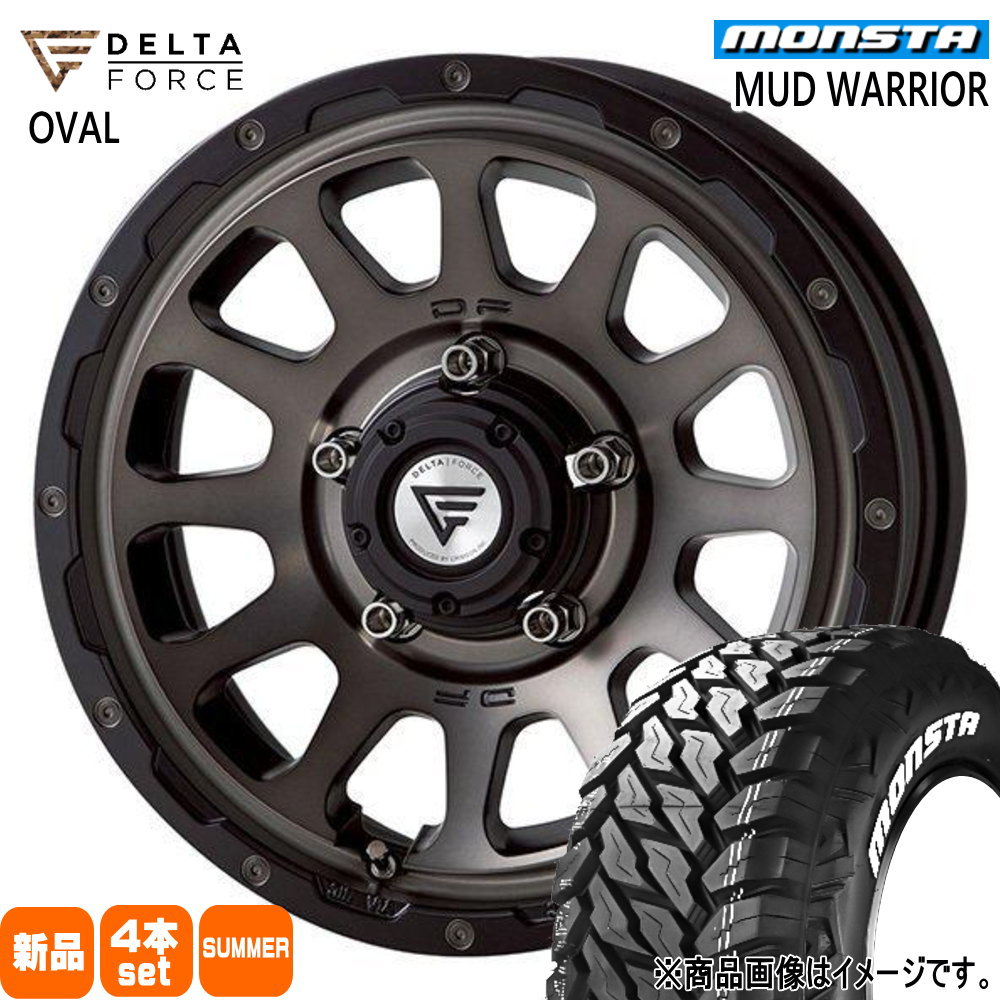 MONSTA TYRES - JB64 JB23 ジムニー 専用  215/70R16 107/105Q LT モンスタ MUD WARRIOR 夏用 炎節タイア DELTAFORCE OVAL