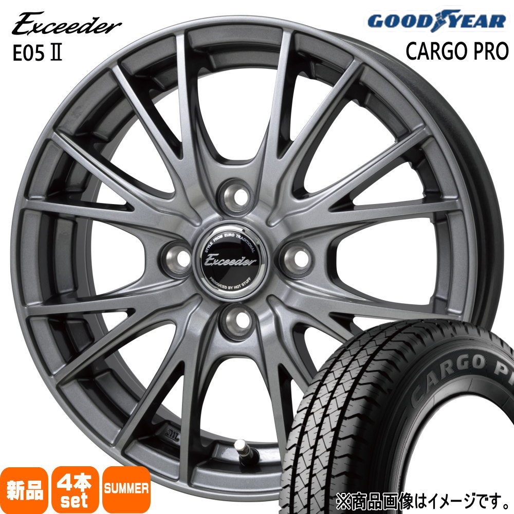 トヨタ 160系 プロボックス・サクシード  グッドイヤー 165/80R14 97/95N LT CARGO PRO 夏用 サマータイヤ Exceeder E05 2