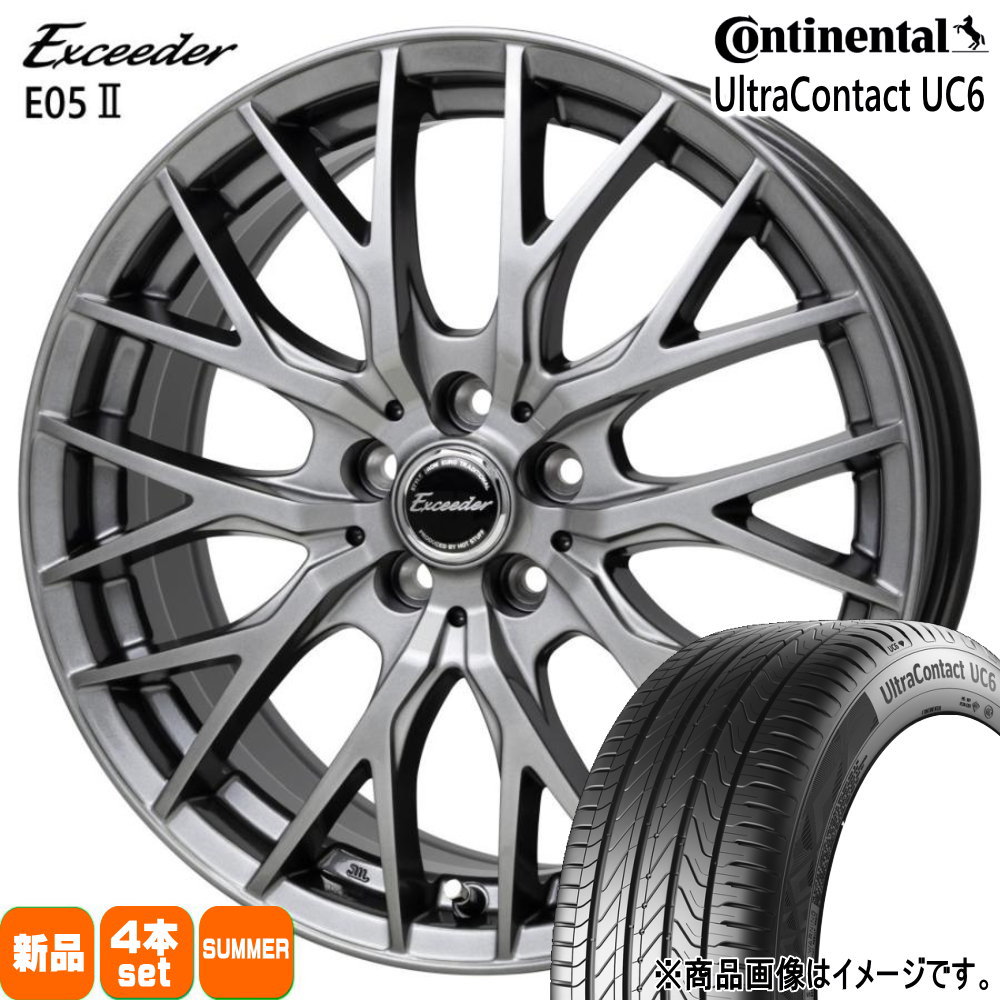 コンチネンタル - 60系 プリウス カムリ /J32ティアナ 215/55R17 94V  UltraContact UC6 夏用 炎節タイア Exceeder E05 2