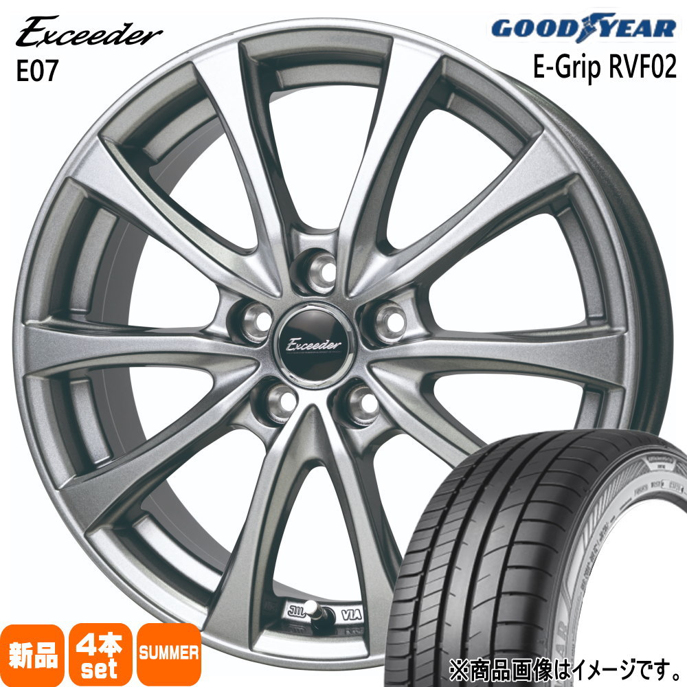 Efficient Grip - エクシーガ クロスオーバー7  グッドイヤー 215/50R17 95V EfficentGrip RVF02 夏用 朱夏タイア Exceeder E07 17in タイヤ、ホイール-夏タイヤ、ホイールセット-車、バイク、自転車