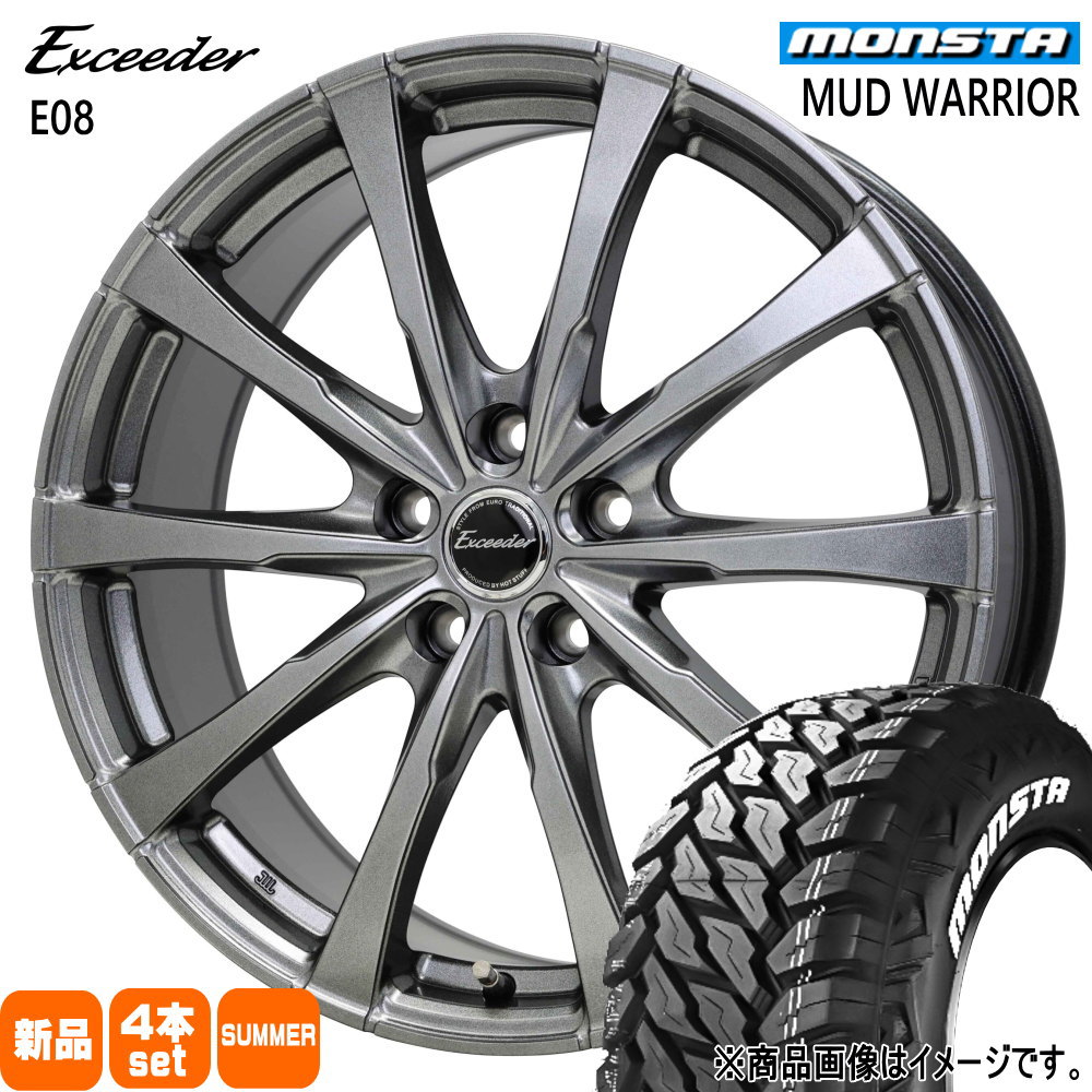 MONSTA TYRES - デリカD5 / RAV4 / T31エクストレイル モンスタ 235/70R16 104/101Q MUD WARRIOR 夏用 朱夏タイア Exceeder E08 車、バイク、自転車-タイヤ、ホイール