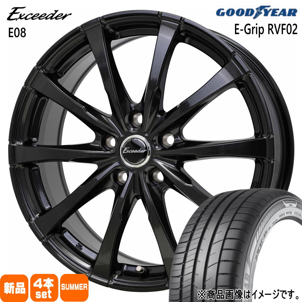 トヨタ専用 クラウン カムリ  グッドイヤー 215/60R16 95H EfficentGrip RVF02 夏用 サマータイヤ Exceeder E08