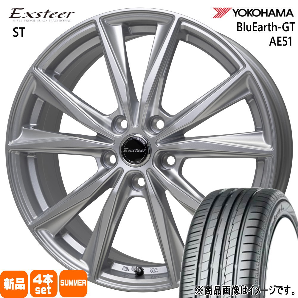 30 50系 プリウス 86 BRZ  ヨコハマ 215/45R17 91W XL BluEarth-GT AE51 夏用 サマータイヤ Exsteer ST