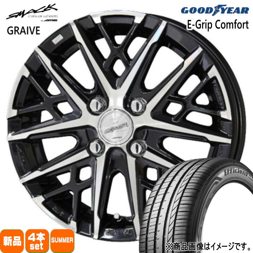 トヨタ ヤリス P10アクア フィールダー グッドイヤー 185/60R15 84H EfficientGrip Comfort 夏用 サマータイヤ SMACK GRAIVE