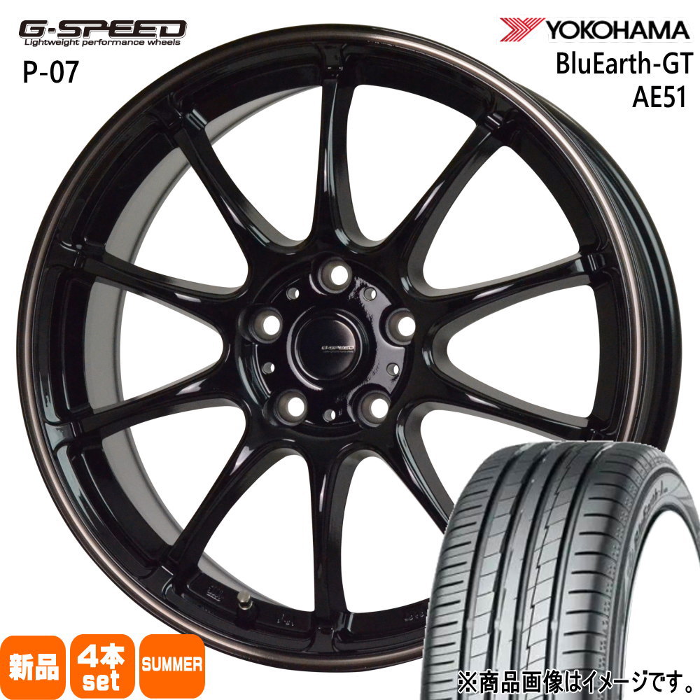 トヨタ 60系 プリウス カムリ /日産 J32ティアナ ヨコハマ 215/55R17 98W XL BluEarth-GT AE51 夏用 サマータイヤ G・speed P-07 17インチ