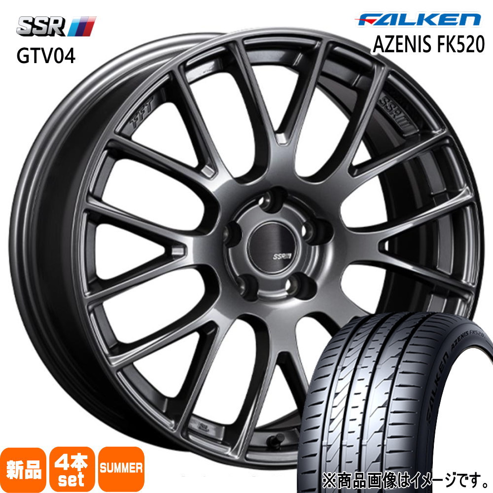 60系 プリウス ジューク アコード ファルケン FK520 225/45R18 夏タイヤ SSR GTV04 7.5J 5穴 5/114.3  18インチ : gtv04-mg-1875485114-fk520-2254518 : タイヤショップ78 - 通販 - Yahoo!ショッピング