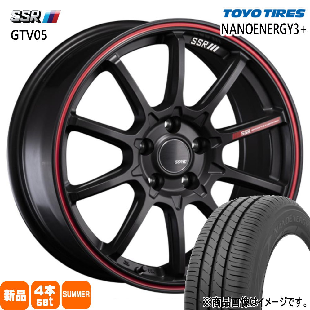 bB フィット コルト etc トーヨータイヤ ナノエナジー3+ 205/40R17 夏タイヤ SSR GTV05 7.0J 4穴 4/100 17インチ : gtv05 fbr 1770424100 ne03p 2054017 : タイヤショップ78