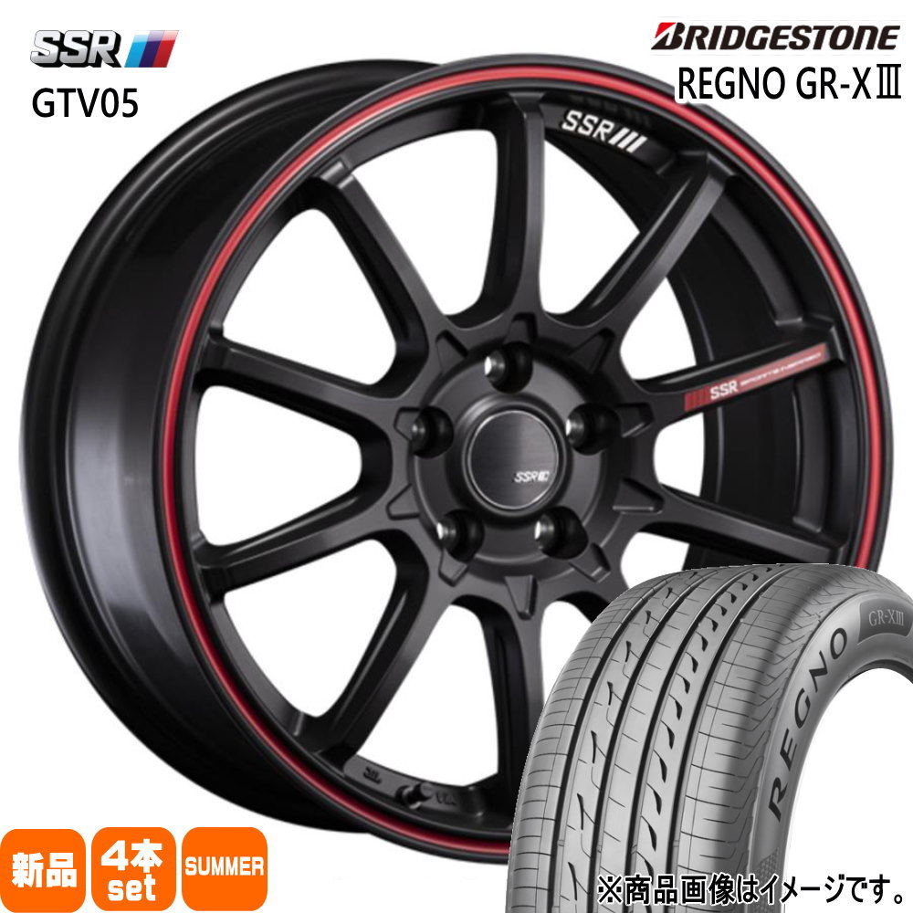 GRヤリス シビック ジェイド ブリヂストン レグノ GR XIII 235/35R19 夏タイヤ SSR GTV05 8.0J 5穴 5/114.3 19インチ : gtv05 fbr 1980455114 grx3 2353519 : タイヤショップ78