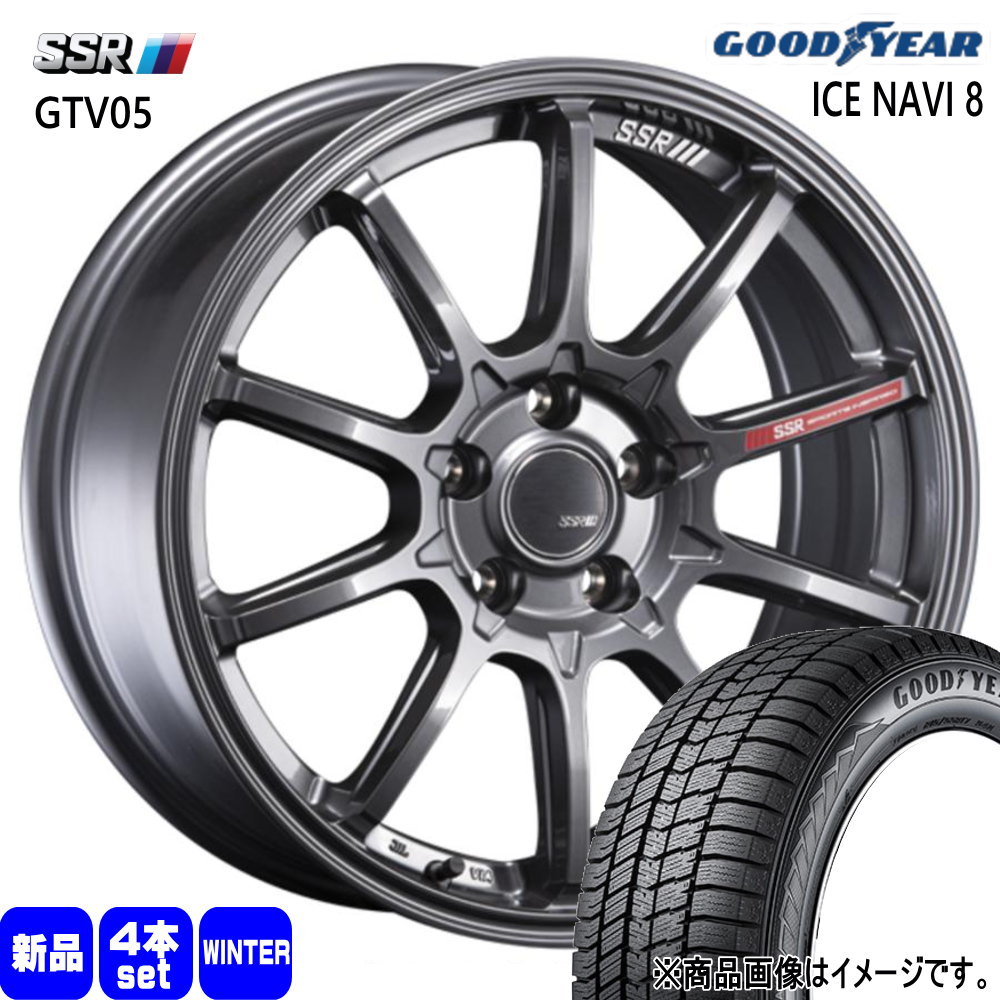 ZE4 インサイト シビック グッドイヤー ICE NAVI8 235/40R18 冬タイヤ SSR GTV05 8.0J 5穴 5/114.3 18インチ : gtv05 gm 1880385114 in8 2354018 : タイヤショップ78