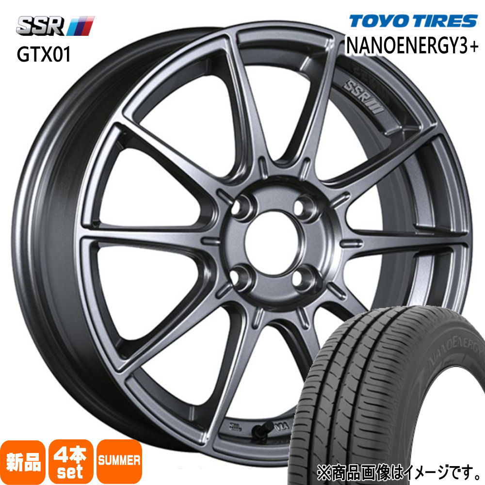 トヨタ アクア ヴィッツ ヤリス/ホンダ フィット トーヨータイヤ ナノエナジー3+ 195/45R17 夏タイヤ SSR GTX01 7.0J 4穴 4/100 17インチ : gtx01 ds 1770424100 ne03p 1954517 : タイヤショップ78