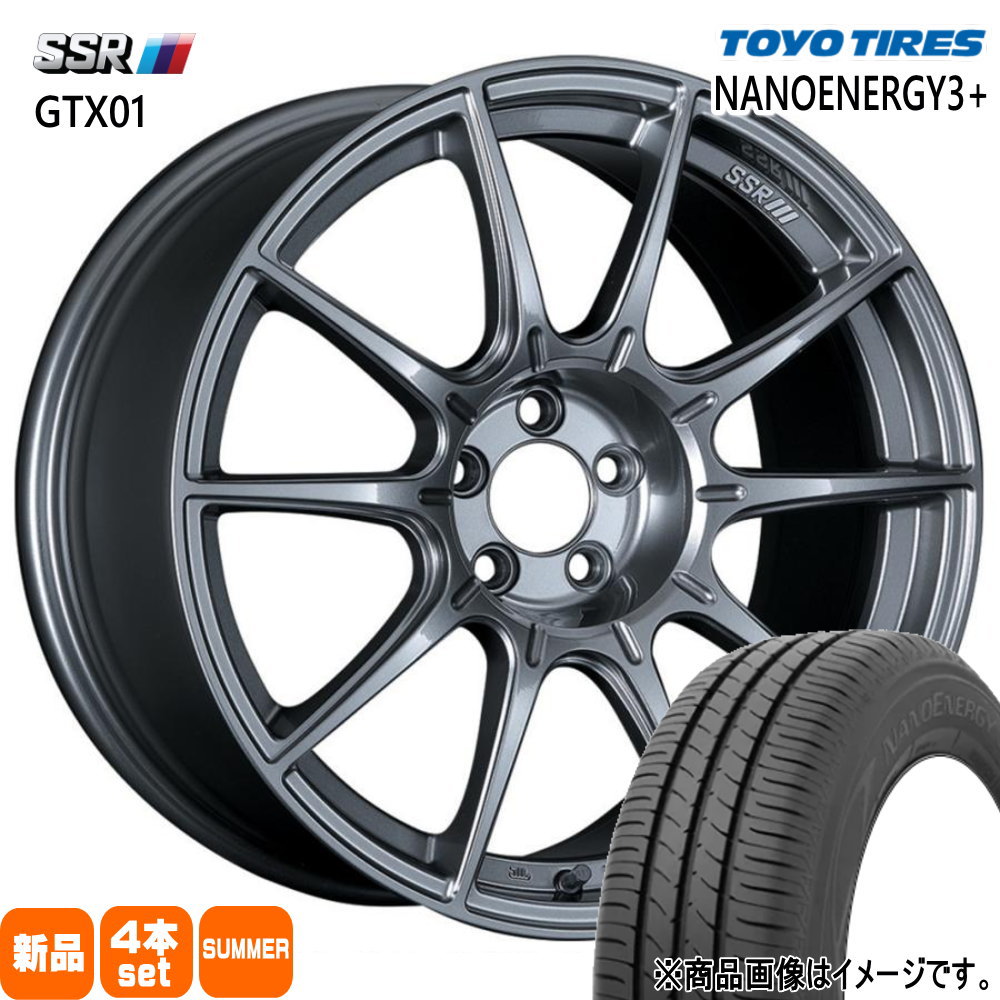 エスティマ カローラクロス トーヨータイヤ ナノエナジー3+ 225/50R18 夏タイヤ SSR GTX01 8.5J 5穴 5/114.3 18インチ : gtx01 ds 1885445114 ne03p 2255018 : タイヤショップ78