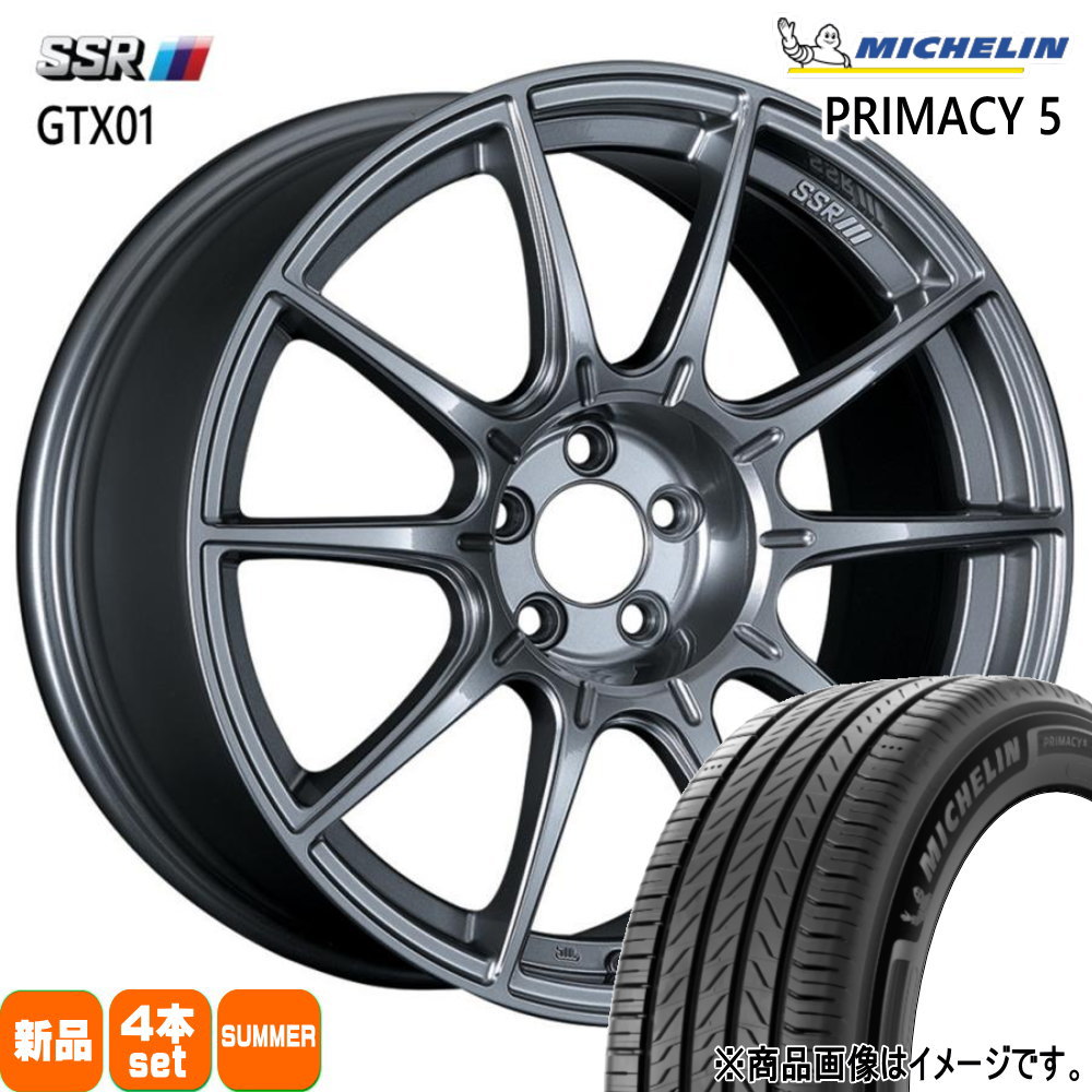 ミシュラン - GR86 BRZ 50プリウス カローラ運動競技 225/45R17 94W XL RIMACY 5 夏用 炎節タイア SSR GTX01