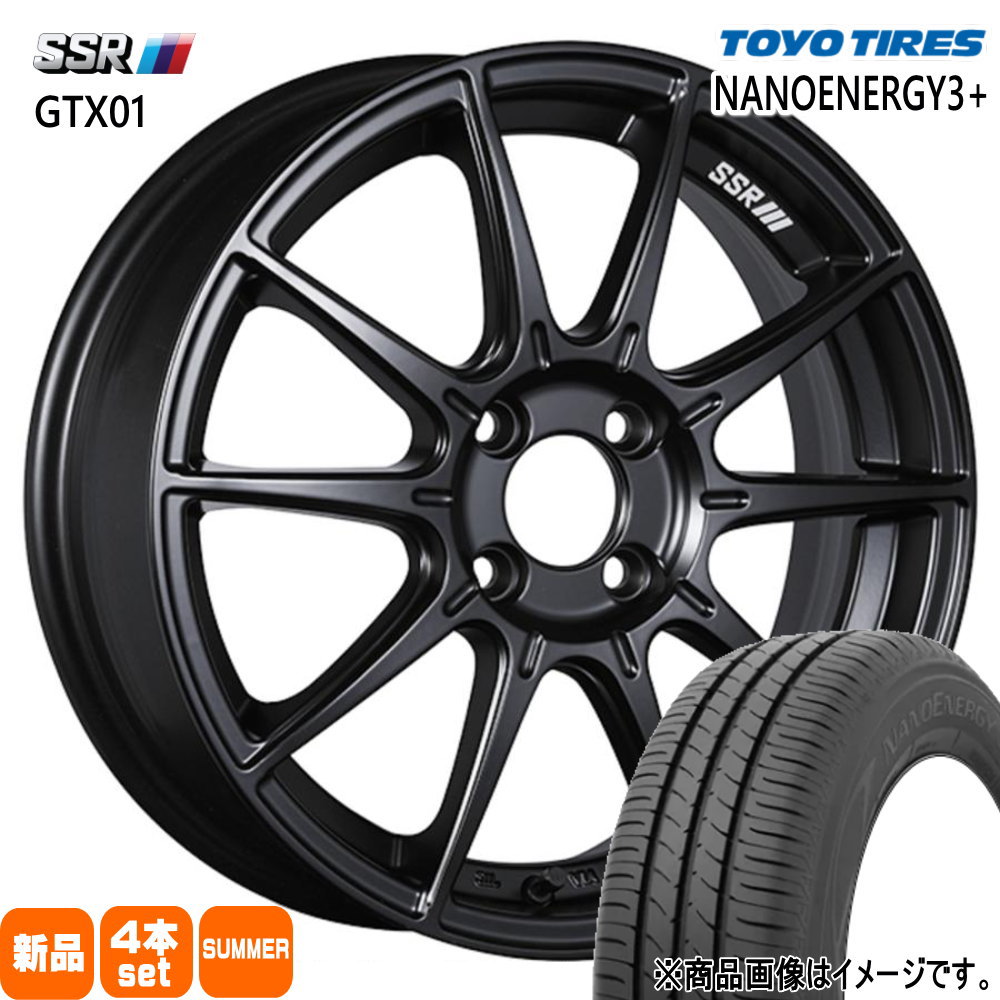 トヨタ アクア ヴィッツ ヤリス/ホンダ フィット トーヨータイヤ ナノエナジー3+ 195/45R17 夏タイヤ SSR GTX01 7.0J 4穴 4/100 17インチ : gtx01 fb 1770424100 ne03p 1954517 : タイヤショップ78