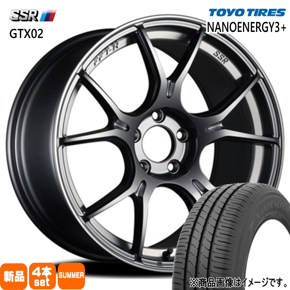 スズキ スイフトスポーツ トーヨータイヤ ナノエナジー3+ 195/45R17 夏タイヤ SSR GTX02 7.0J 5穴 5/114.3 17インチ : gtx02 ds 1770485114 ne03p 1954517 : タイヤショップ78