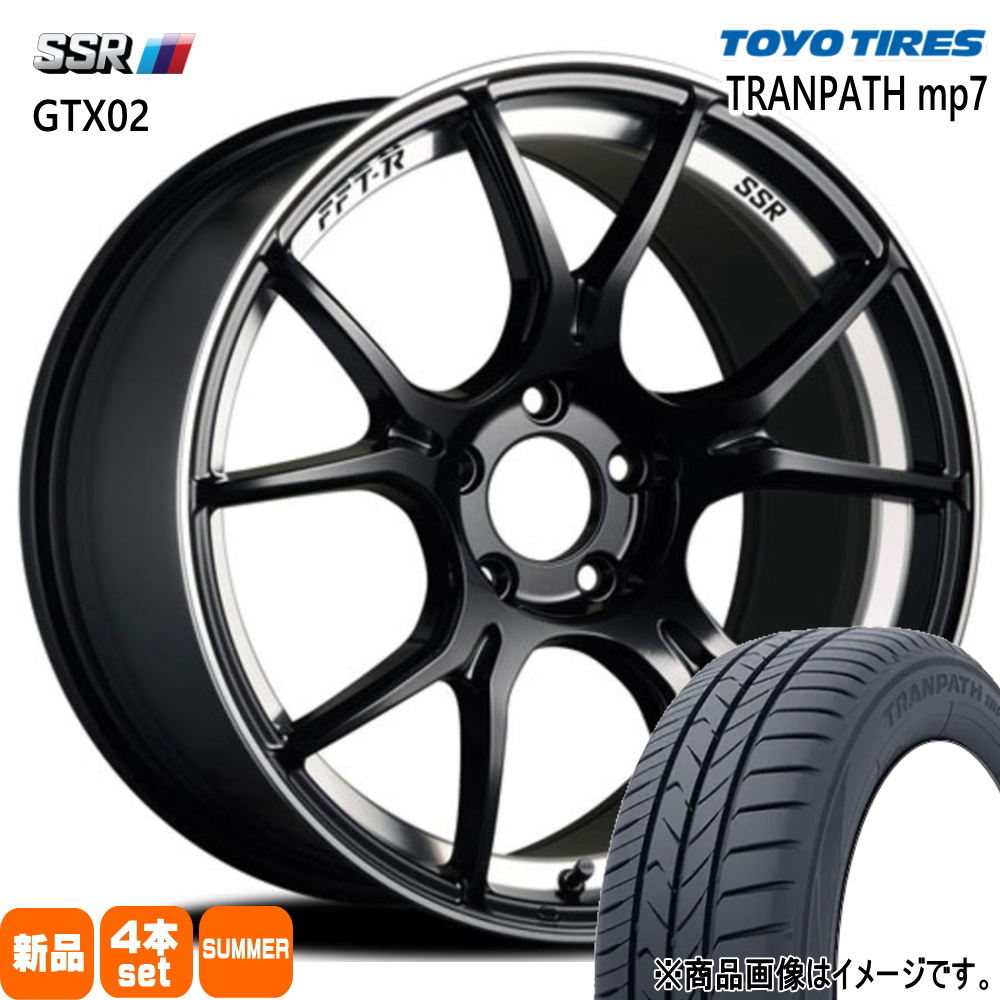 トヨタ 60系 プリウス カムリ /日産 J32ティアナ トーヨータイヤ トランパス mp7 215/55R17 夏タイヤ SSR GTX02 7.0J 5穴 5/114.3 17インチ : gtx02 gb 1770425114 mp7 2155517 : タイヤショップ78