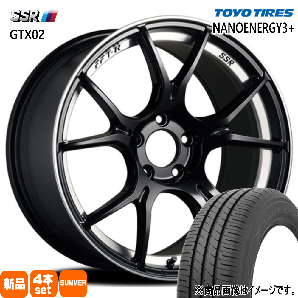 スズキ スイフトスポーツ トーヨータイヤ ナノエナジー3+ 195/45R17 夏タイヤ SSR GTX02 7.0J 5穴 5/114.3 17インチ : gtx02 gb 1770485114 ne03p 1954517 : タイヤショップ78