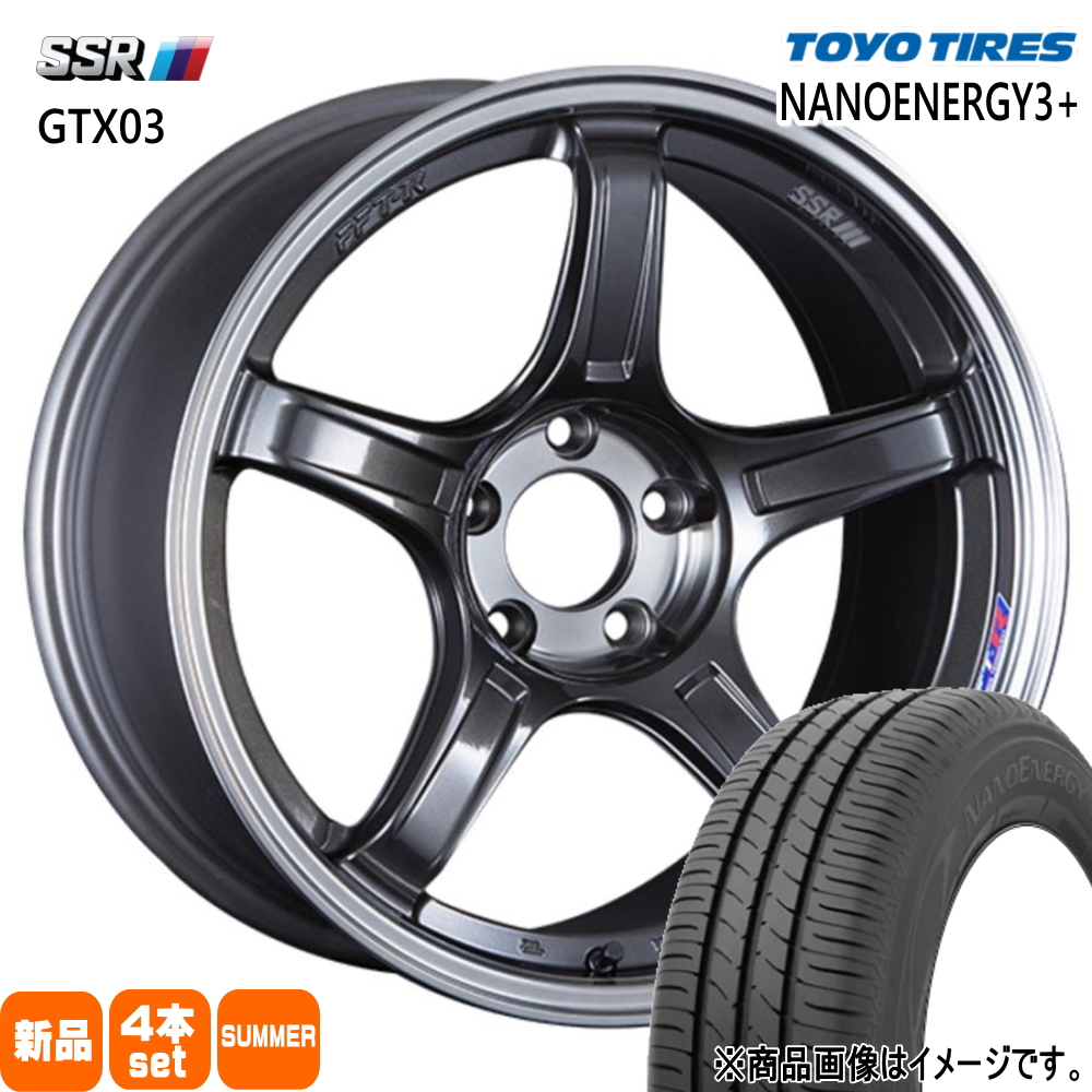 CH R エスティマ アテンザ MAZDA6 トーヨータイヤ ナノエナジー3+ 225/50R18 夏タイヤ SSR GTX03 7.5J 5穴 5/114.3 18インチ : gtx03 gm 18754851 ne03p 2255018 : タイヤショップ78