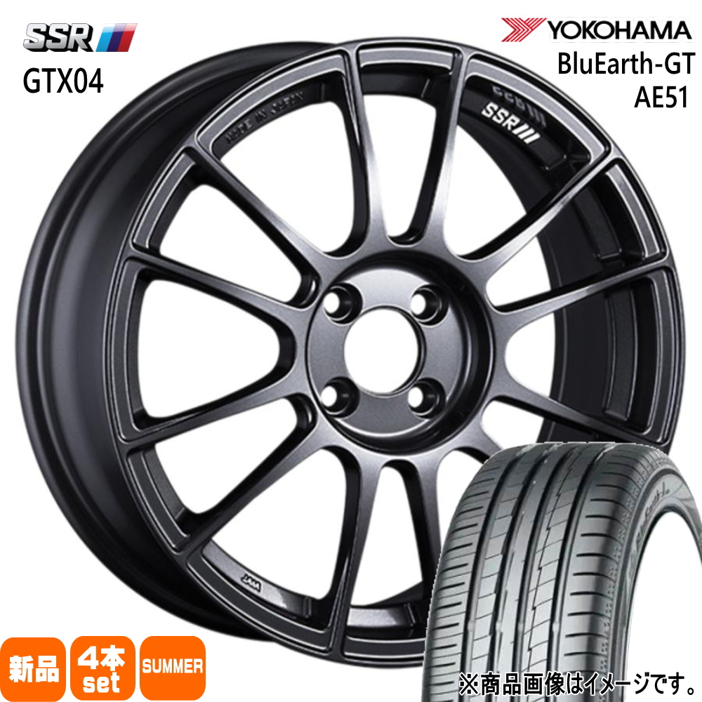 日産 E13ノート ヨコハマ 205/55R16 91V BluEarth-GT AE51 夏用 サマータイヤ GTX04 16インチ