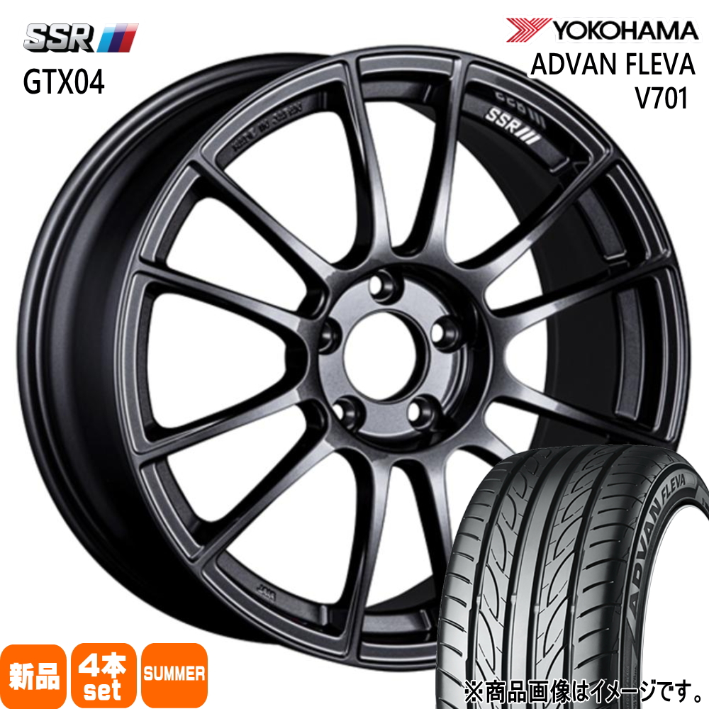 トヨタ GR86/ZN8 86/ZN6 スバル BRZ/ZD8/ZC6 ヨコハマ 215/40R18 89W XL ADVAN FLEVA V701 夏用 サマータイヤ GTX04 18インチ